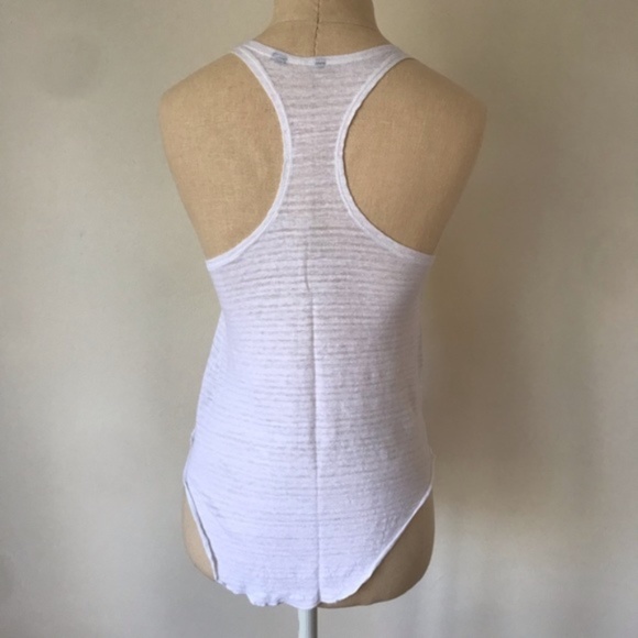 JOE’S JEANS Faded Sheer Stripe Racerback Tank - Picture 6 of 8